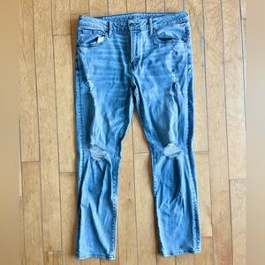 American Eagle Outfitters Distressed Blue Jeans Denim Jeans Size 36 X 32